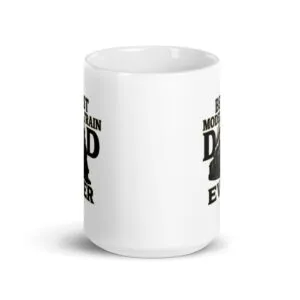 White mug with dad design print