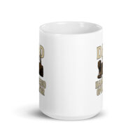 White mug with ham radio operator design