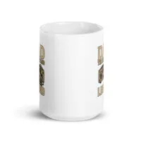 White mug with vintage radio design