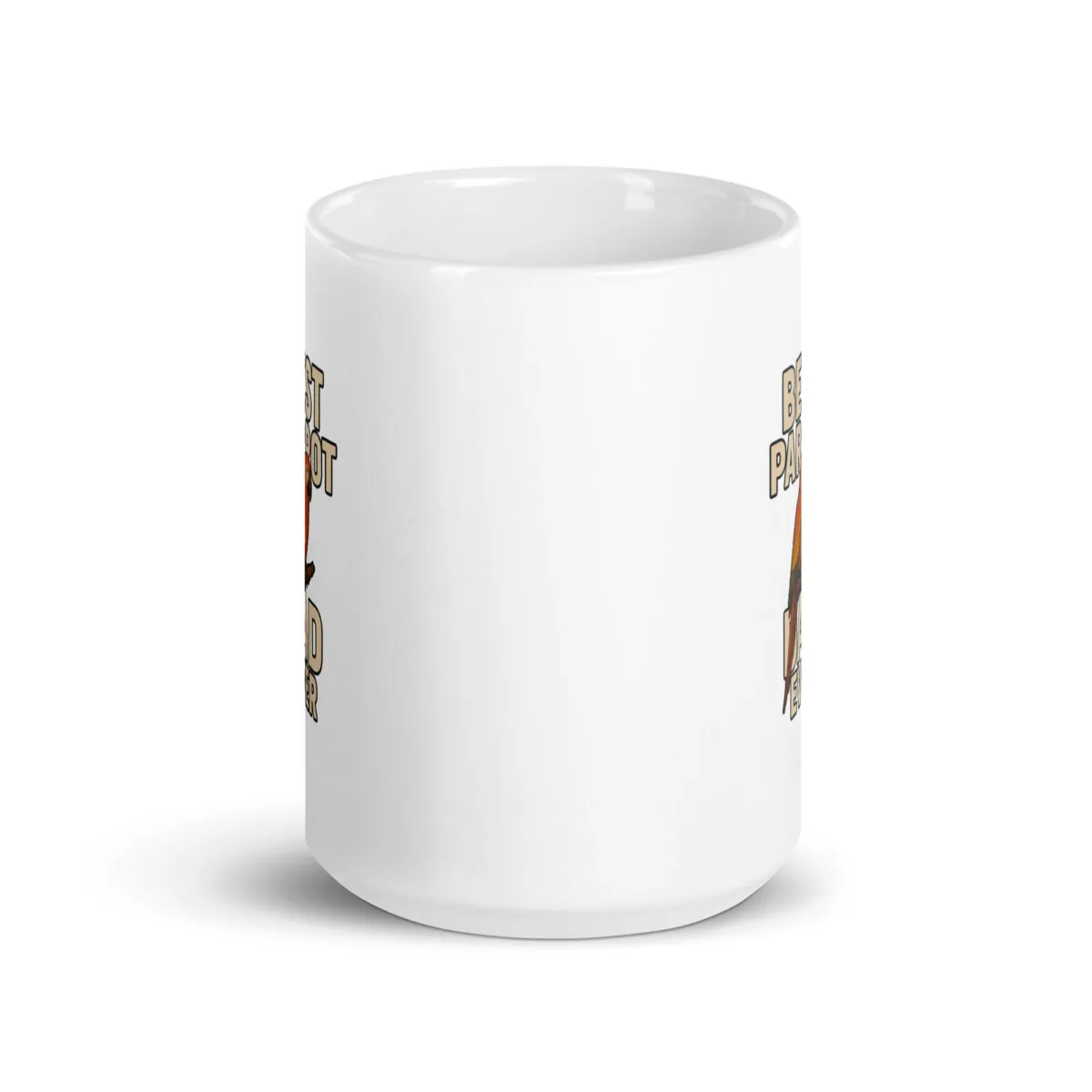 White coffee mug with horse design and text