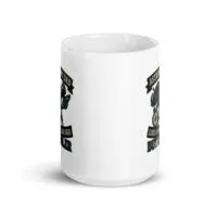 White mug with humorous astronaut dad design