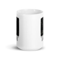 White mug with partial black sky design