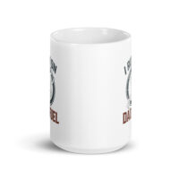 White mug with humorous dad fuel design.