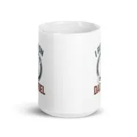 White mug with humorous dad fuel design.