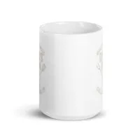 White mug with barbecue-themed print