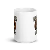 White mug with grill master design