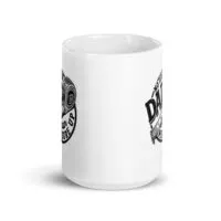 White mug with 'Dad' text design
