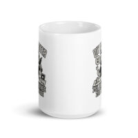 White mug with humorous DIY enthusiast design.