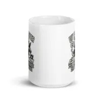 White mug with humorous DIY enthusiast design.
