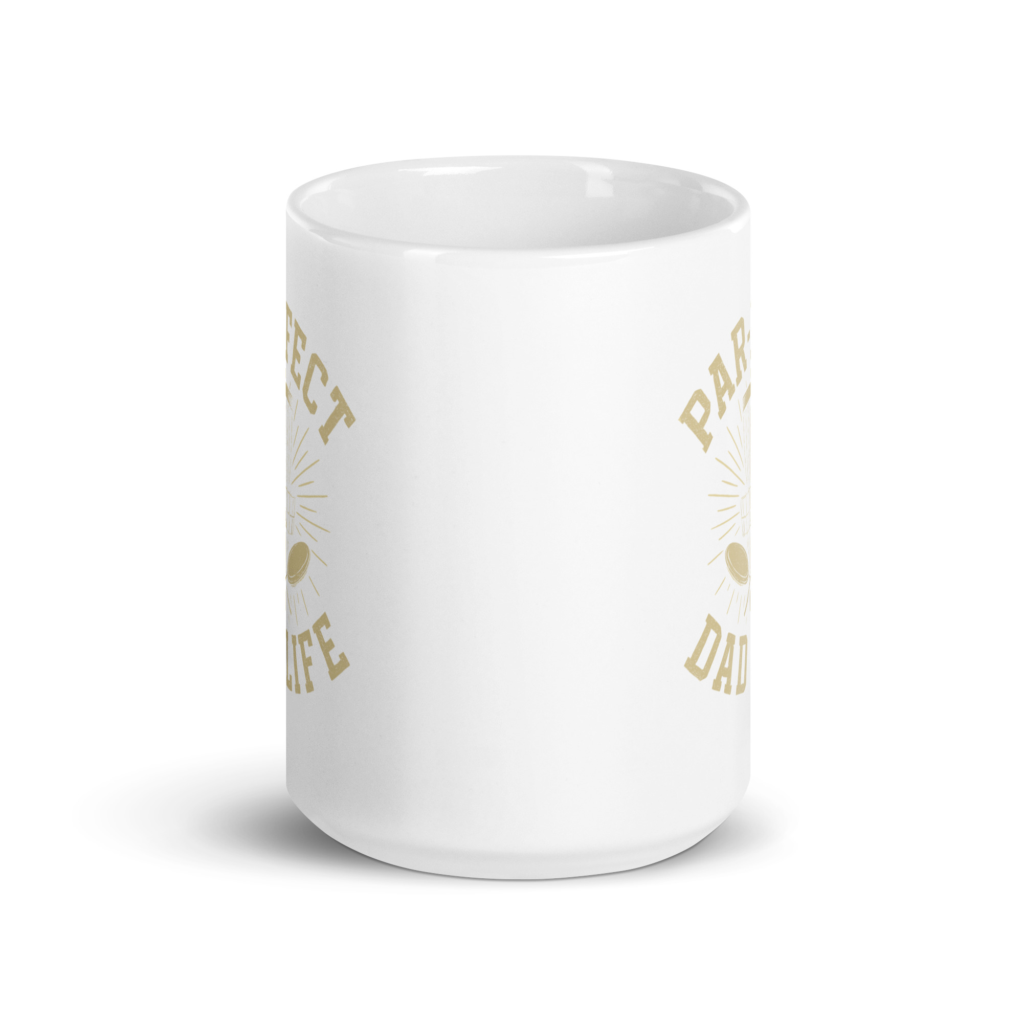 white-glossy-mug-white-15-oz-front-view-68f61def175cd.jpg White coffee mug with dad life design