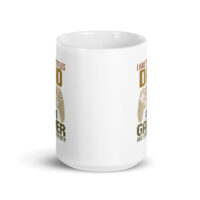 White mug with gamer controller graphic.