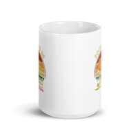 Mug with colorful design and text 2025