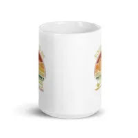 Mug with colorful design and text 2025