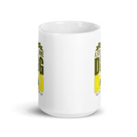 White mug with funny dad slogan design