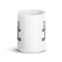 White mug with humorous dad quote