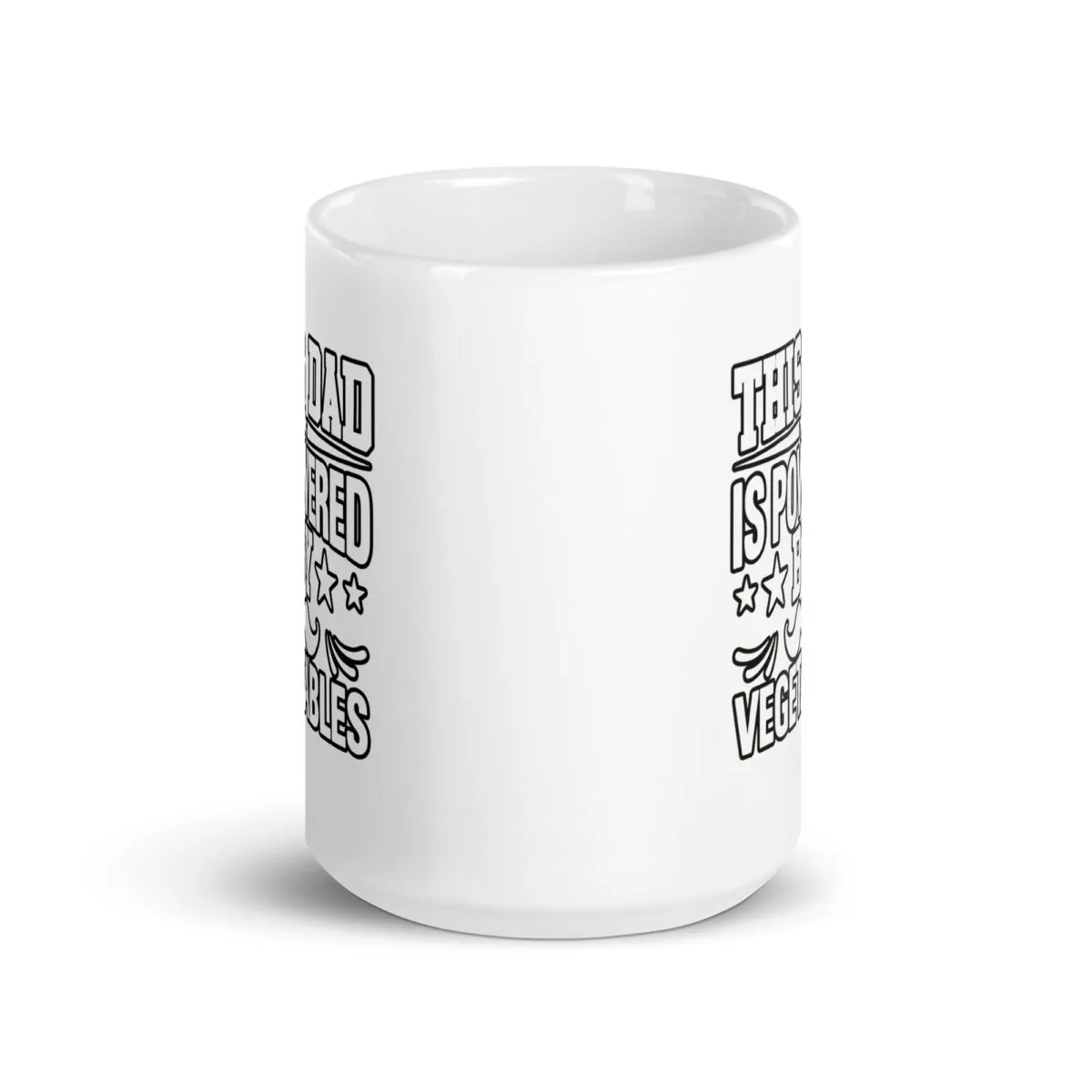 White mug with humorous text and design