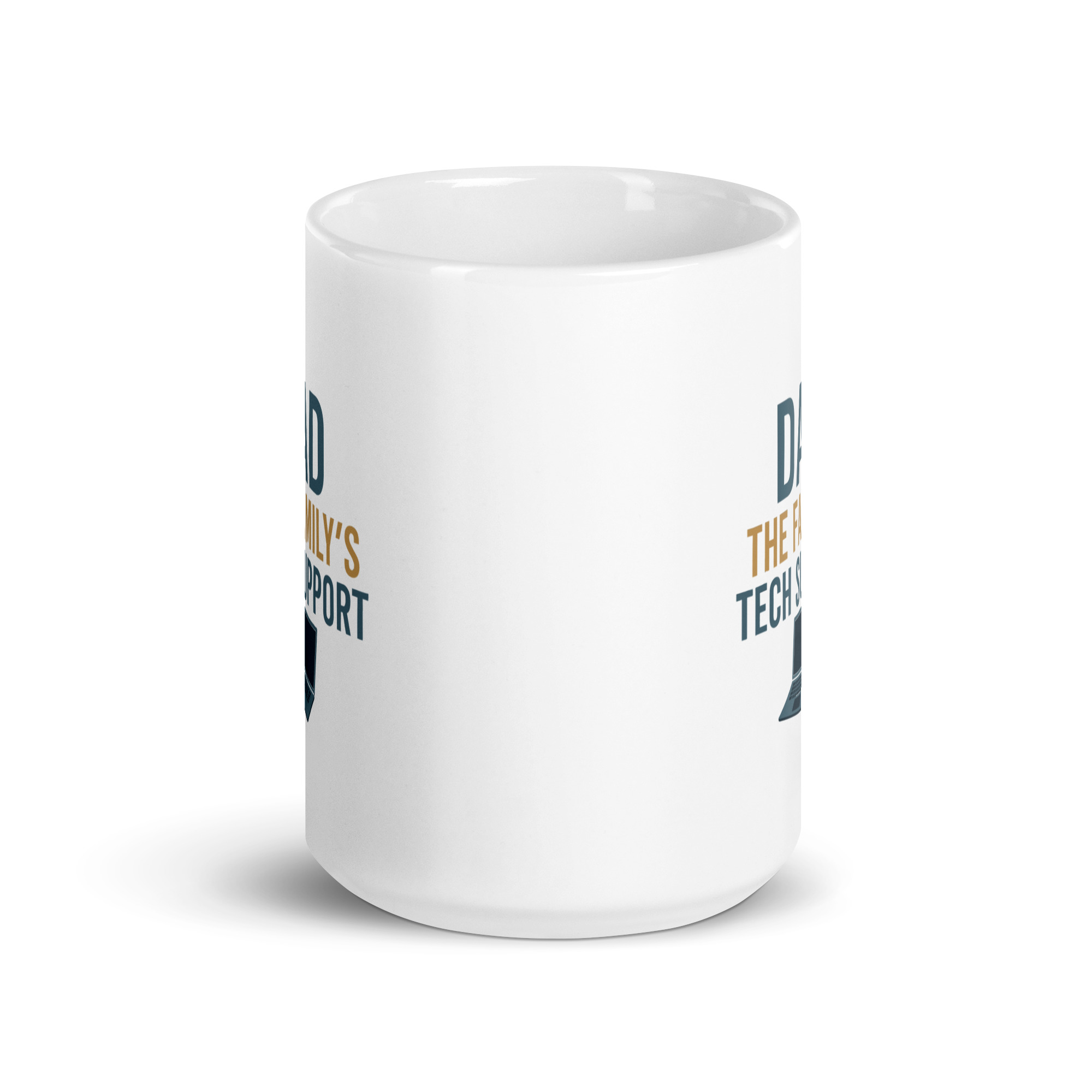 white-glossy-mug-white-15-oz-front-view-68f72be2ad2a9.jpg White mug with tech support dad design