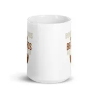 White mug with bearded men quote