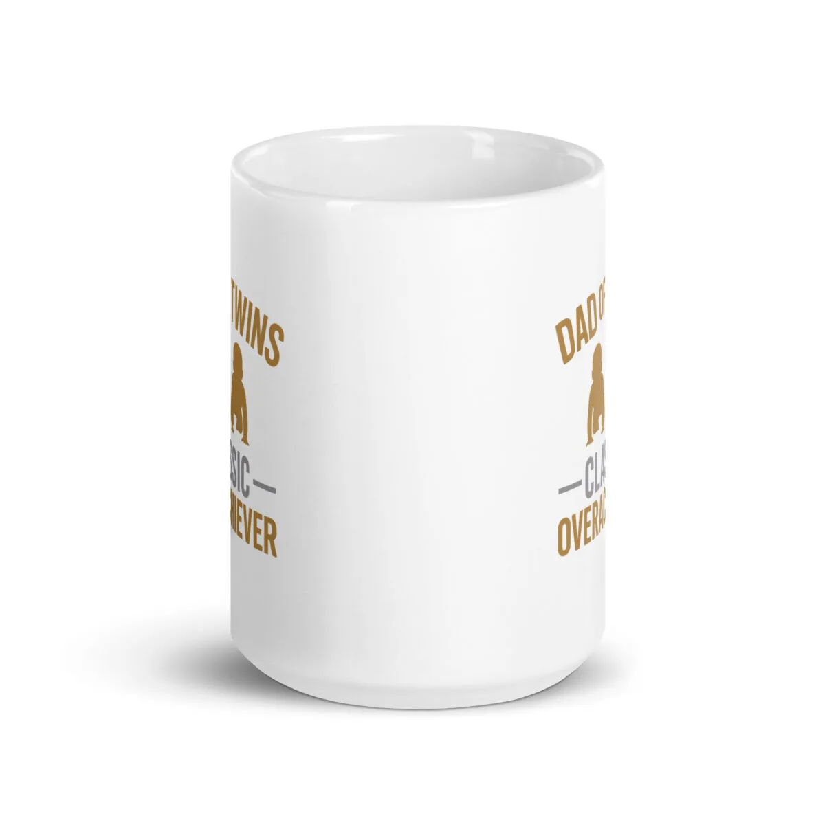 White mug with 'Dad of Twins' print