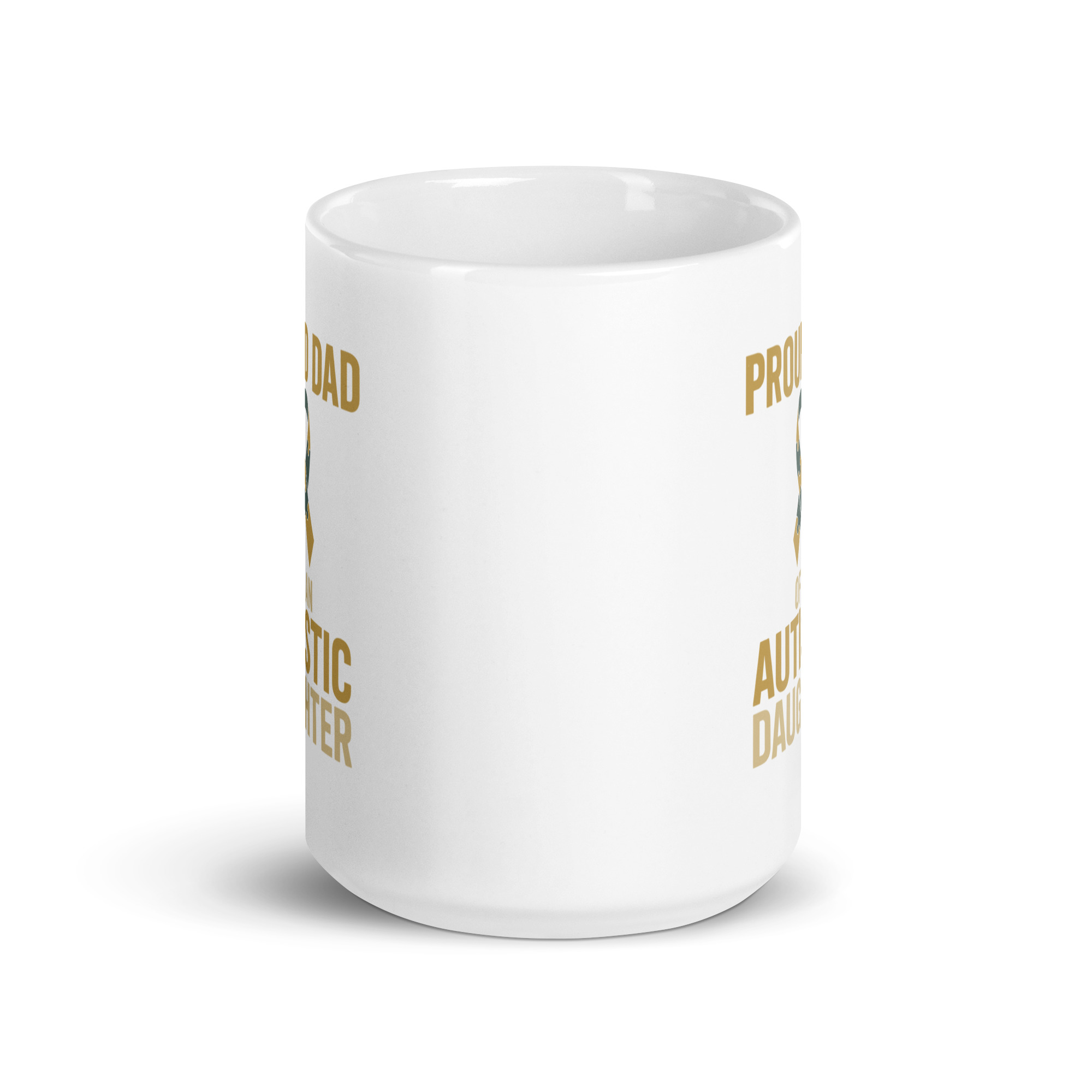 white-glossy-mug-white-15-oz-front-view-68f8708049c56.jpg White mug, proud dad of autistic daughter design.