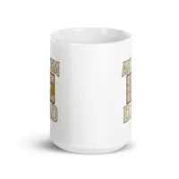 White mug with Autism Dad design