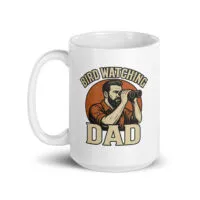 Mug with bird watching dad graphic design