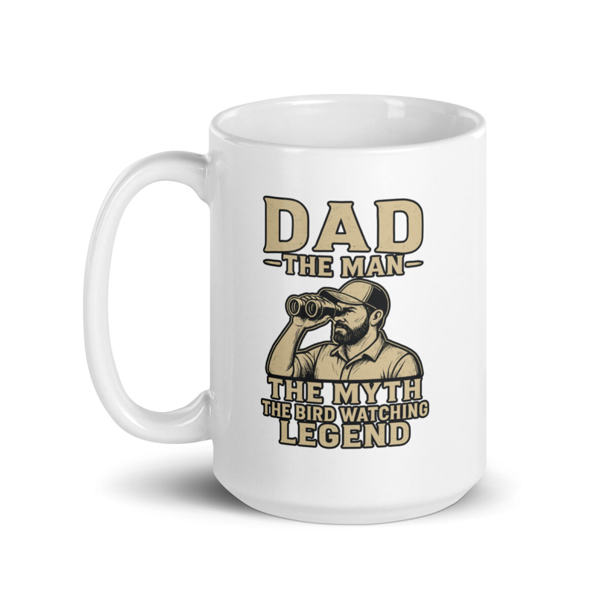 Dad mug with bird watching design.