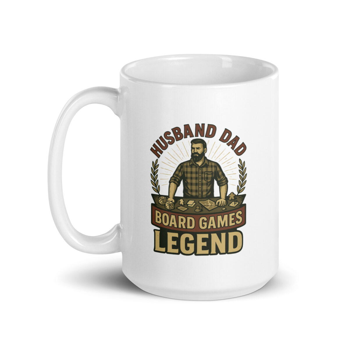Mug with husband dad board games legend design
