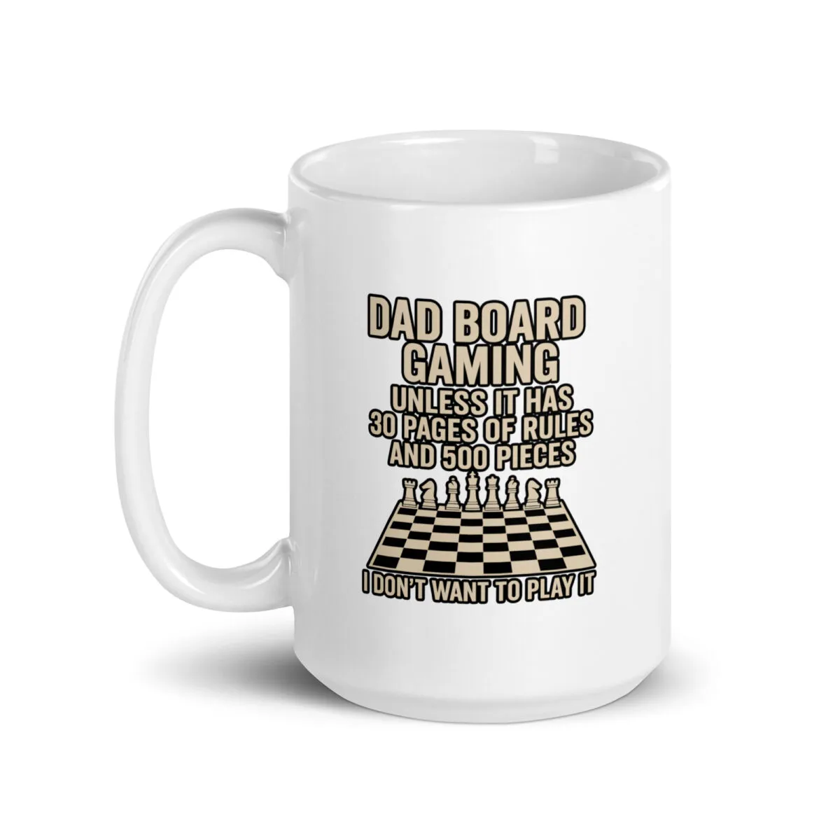 Dad board gaming themed white mug