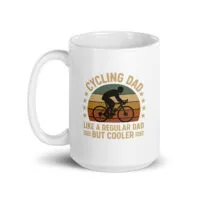 Cycling Dad mug with retro bike design