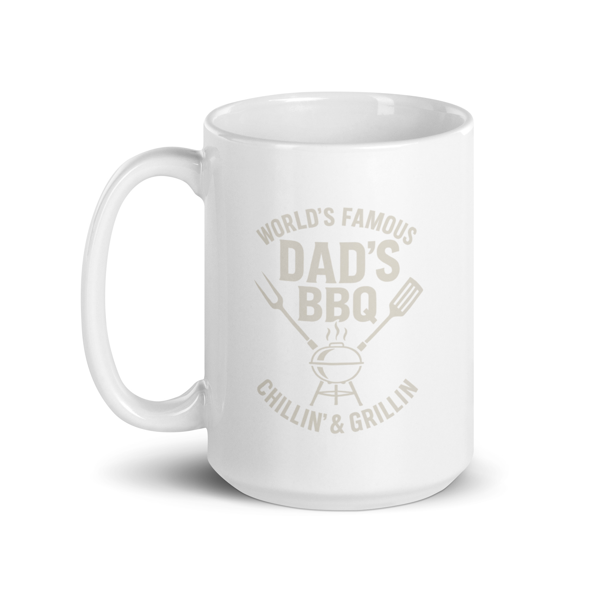 white-glossy-mug-white-15-oz-handle-on-left-68f1cb774eaf1.jpg White mug with Dad's BBQ design.
