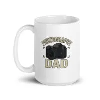 Mug with camera, photography dad design