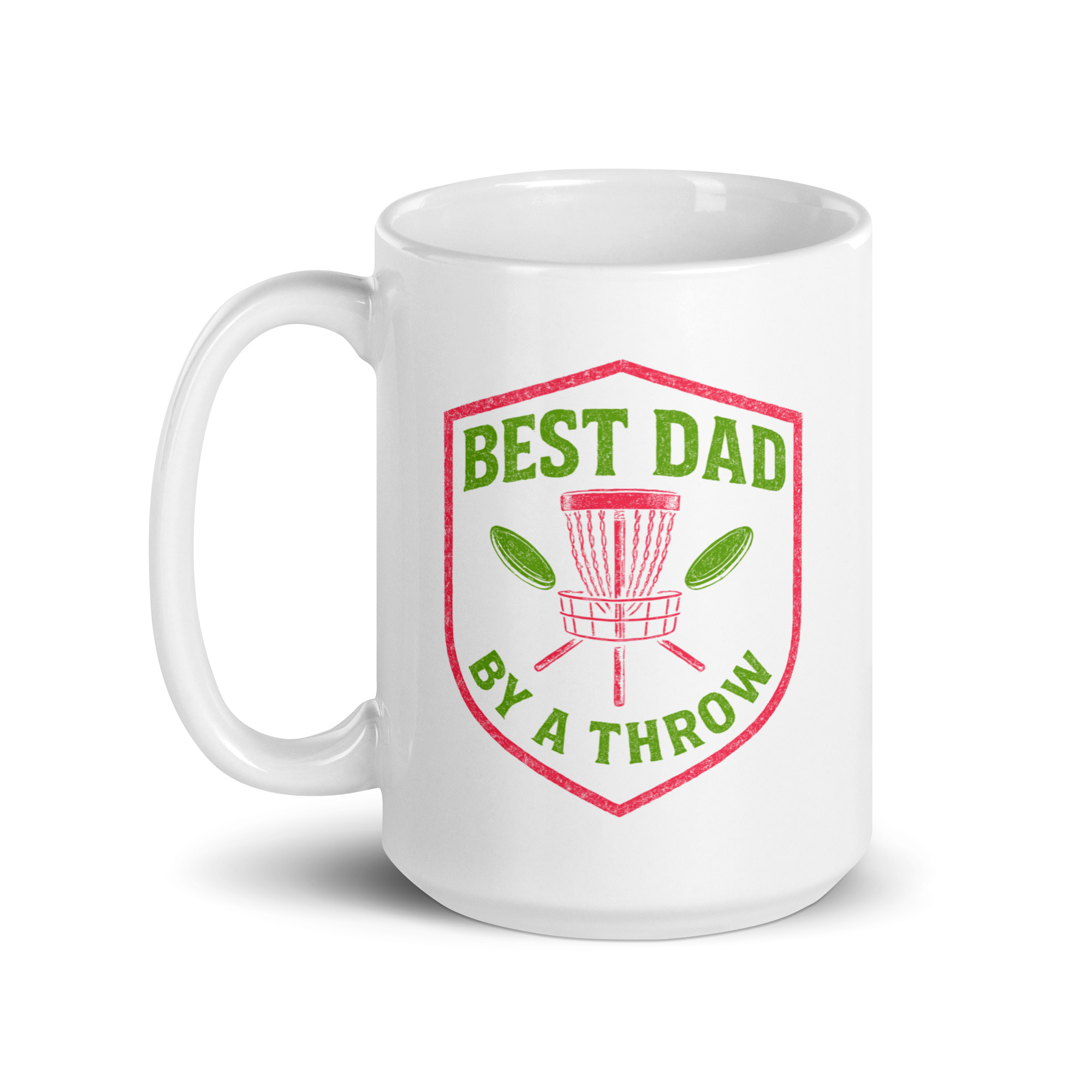 white-glossy-mug-white-15-oz-handle-on-left-68f61efb4375b.jpg White mug with 'Best Dad' disc golf design