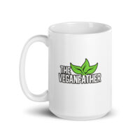 White mug with The Veganfather design
