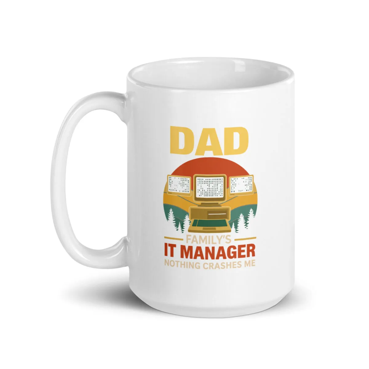 Dad IT manager coffee mug design