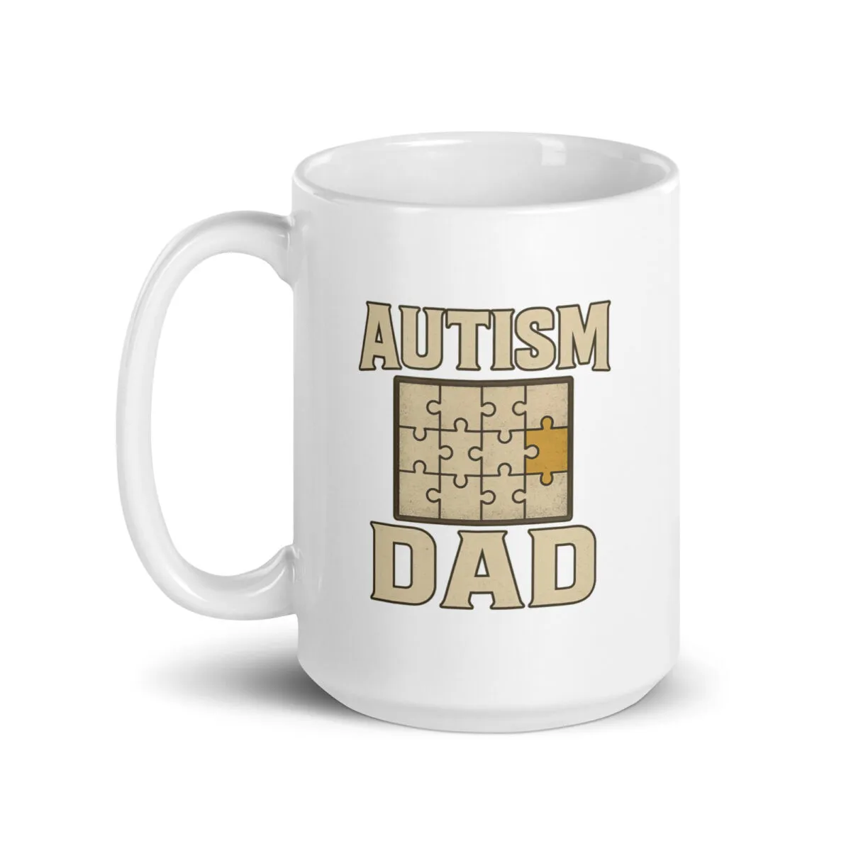 Autism Dad puzzle mug design