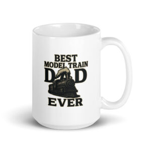 Mug with 'Best Model Train Dad Ever' design