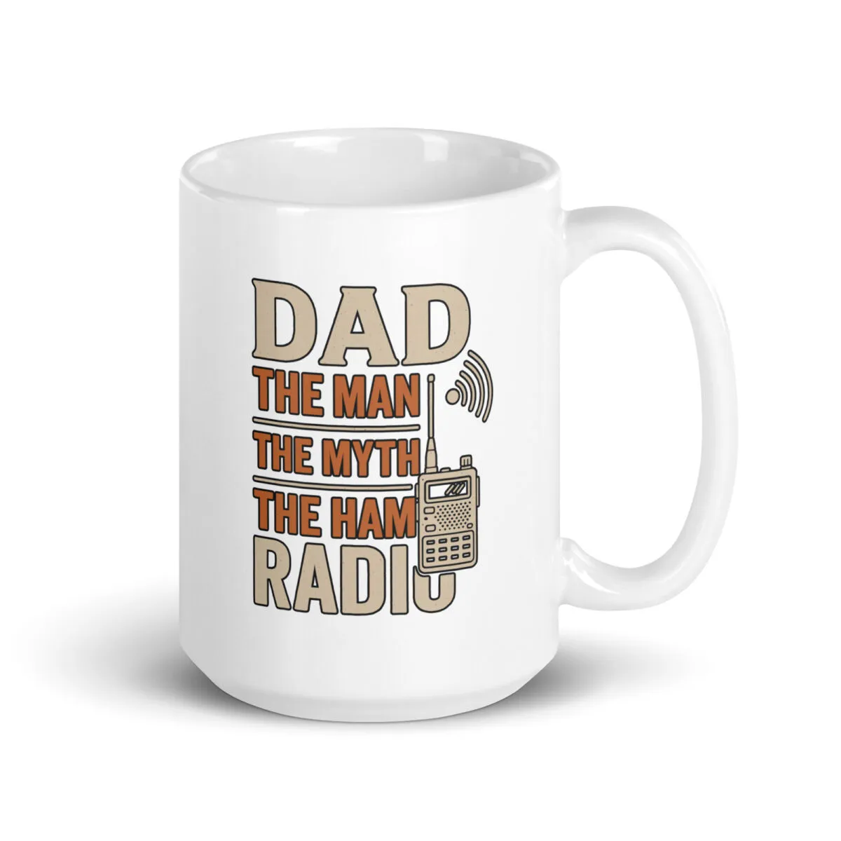 Dad themed mug with ham radio design.