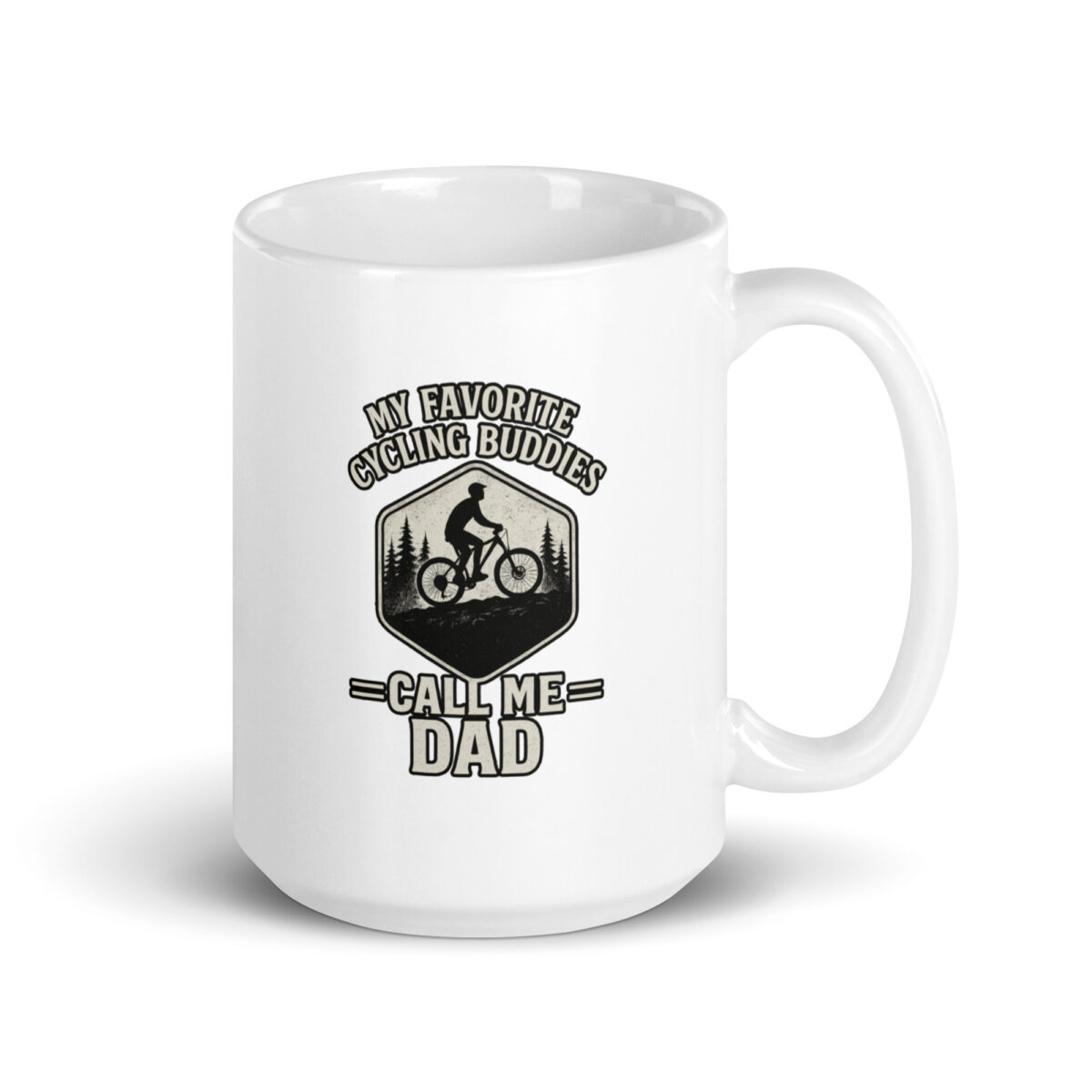 Cycling buddies themed dad coffee mug
