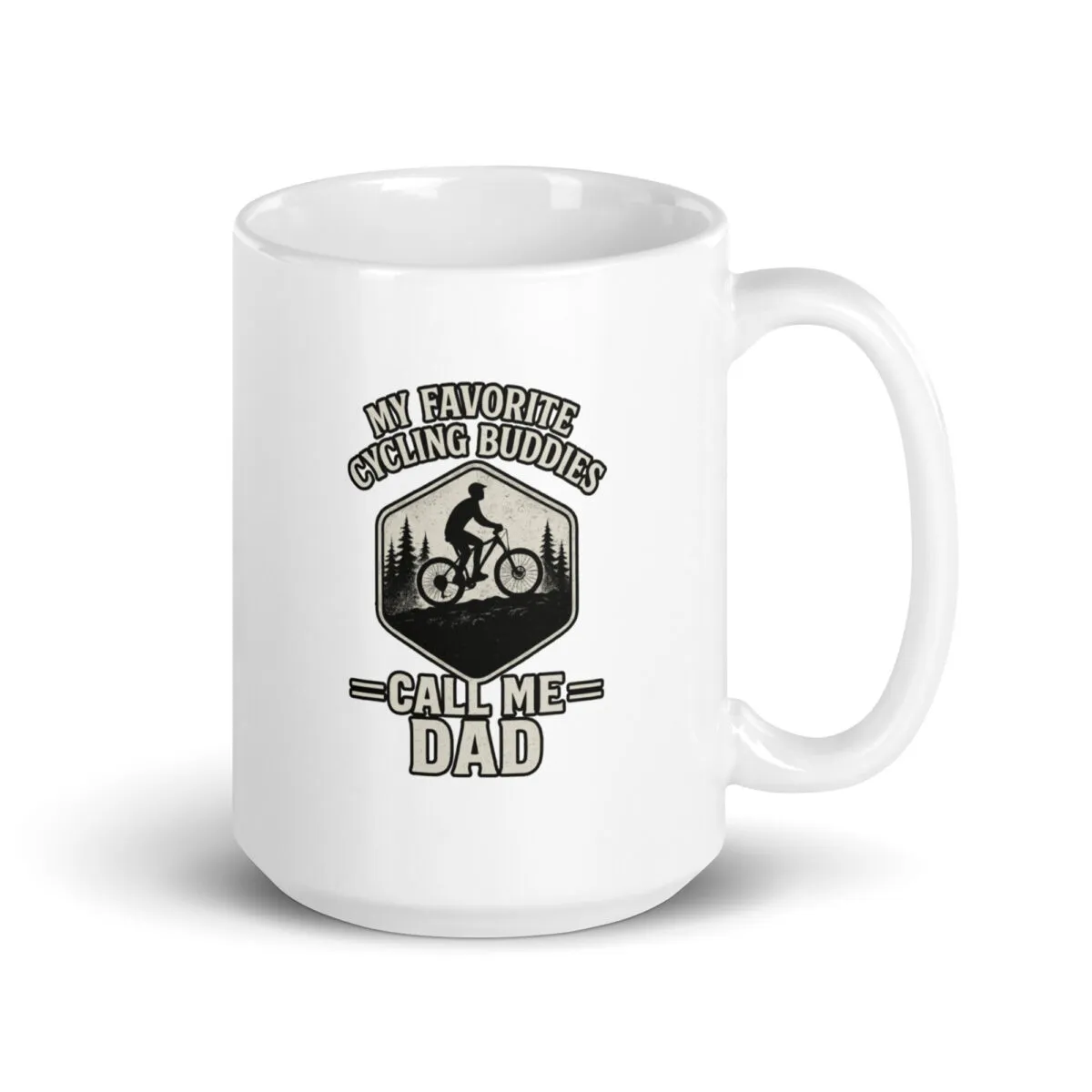 Cycling buddies themed dad coffee mug