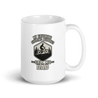 Cycling buddies themed dad coffee mug