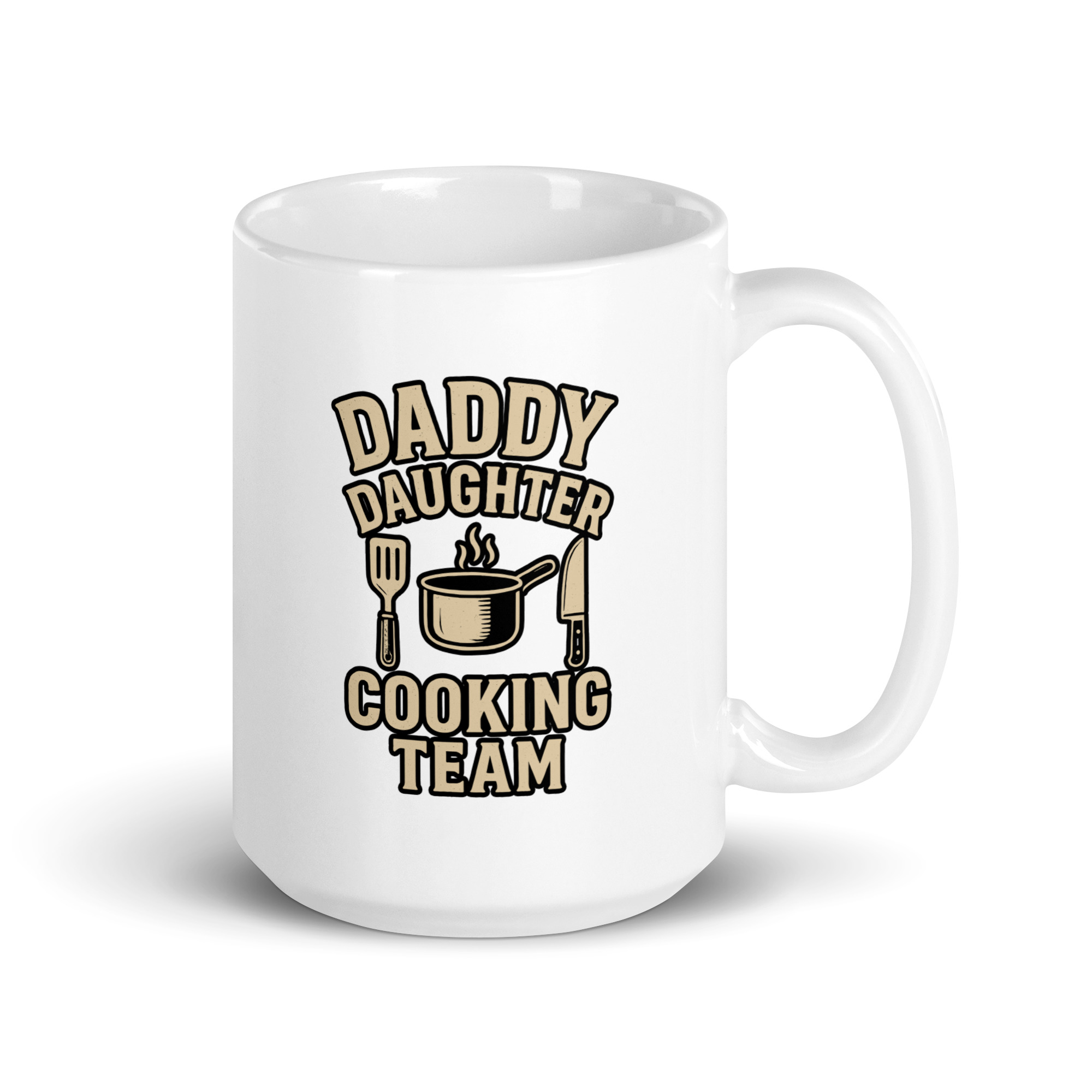 white-glossy-mug-white-15-oz-handle-on-right-68f203b115d2d.jpg Daddy Daughter Cooking Team Mug
