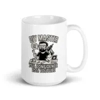 DIY Master mug with tools and quote.