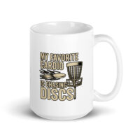 Disc golf mug with cardio slogan
