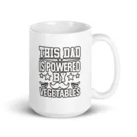 Mug with 'Dad Powered by Vegetables' slogan
