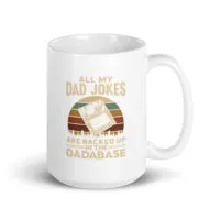 Coffee mug with dad jokes database design