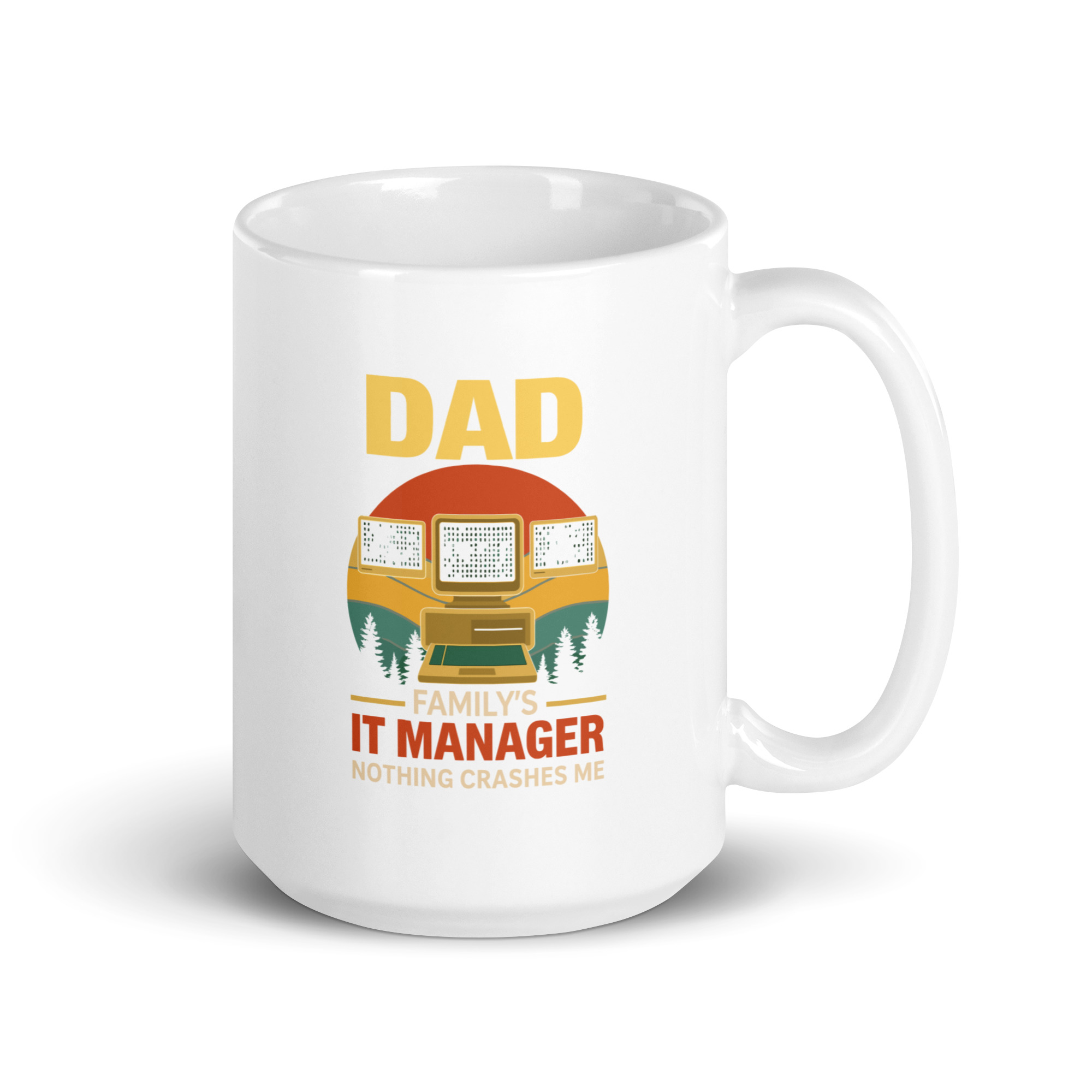 white-glossy-mug-white-15-oz-handle-on-right-68f731569d86a.jpg Dad's IT Manager mug with computer graphic.