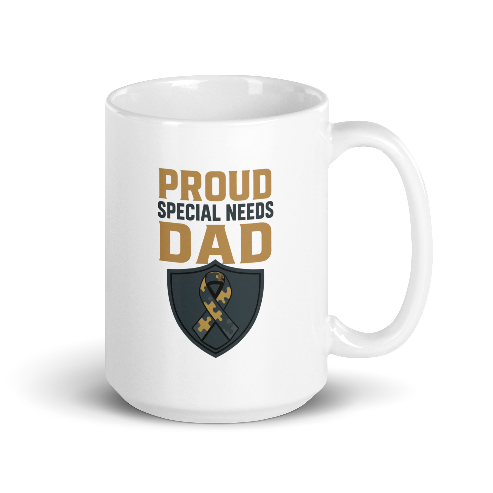 white-glossy-mug-white-15-oz-handle-on-right-68f86f697fd52.jpg White mug with 'Proud Special Needs Dad' design.