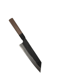 Japanese chef knife with wooden handle