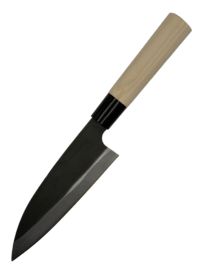 Japanese chef knife with wooden handle
